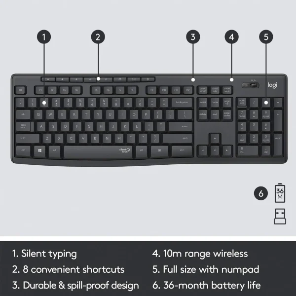 LOGITECH MK295 Silent Wireless Combo