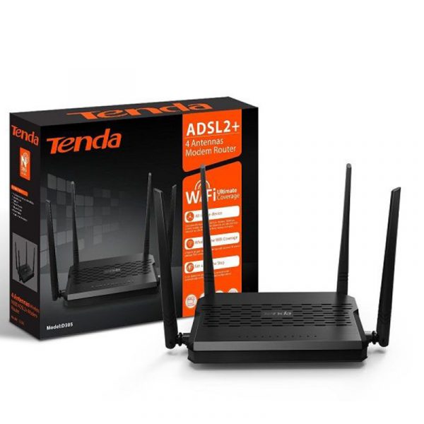 Tenda D305 Broadband CPE N300 ADSL2+ Modem Router