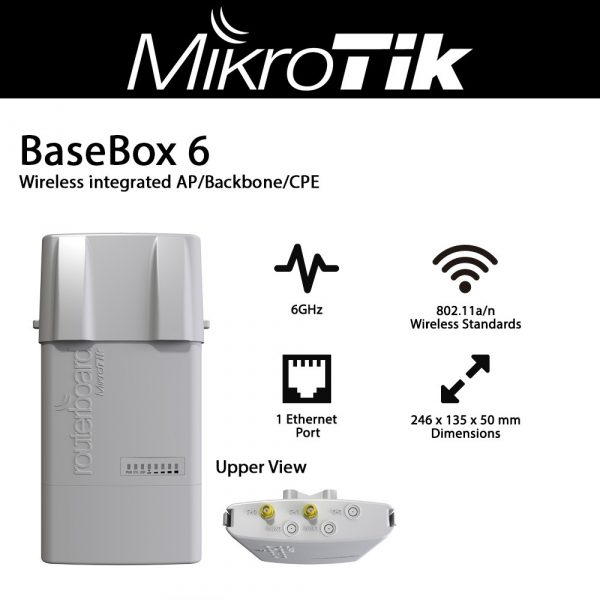 Mikrotik BaseBox 6 RB912UAG-6HPnD-OUT Wireless Radio