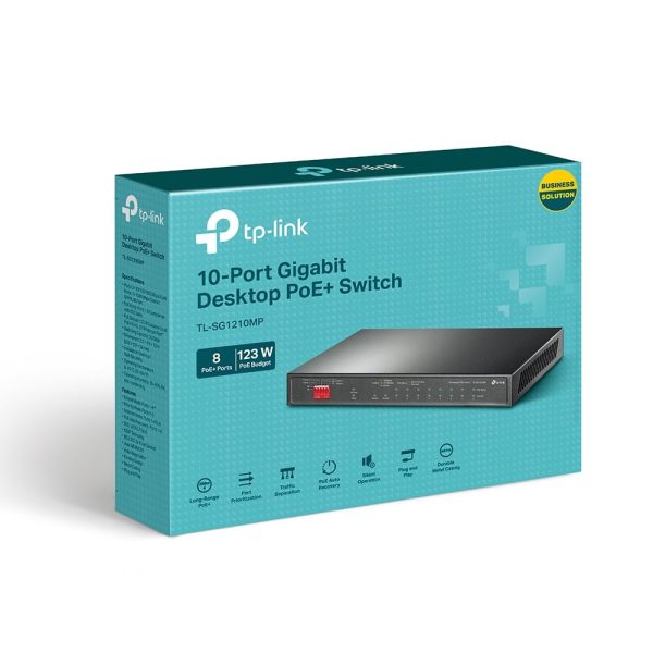 TPLINK TL-SG1210MP 10-Port Gigabit Desktop Switch with 8-Port PoE