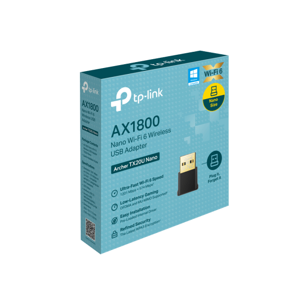 TPlink Archer TX20U Nano AX1800 Nano Wi-Fi 6 Wireless USB Adapter