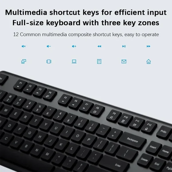 ست کیبورد و ماوس بی سیم شیائومی مدل (WXJS03YM) Xiaomi Wireless Keyboard and Mouse Combo
