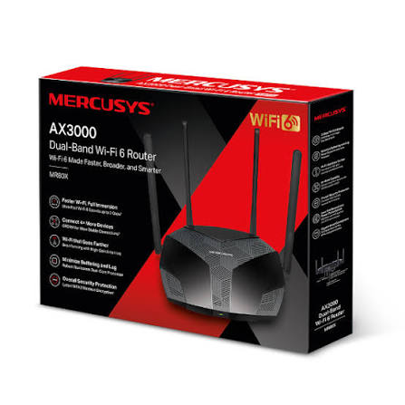 MERCUSYS MR80X AX3000 Dual-Band Wi-Fi 6 Router