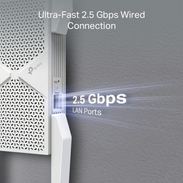 TPLINK RE655BE BE9300 Tri-Band Wi-Fi 7 Range Extender